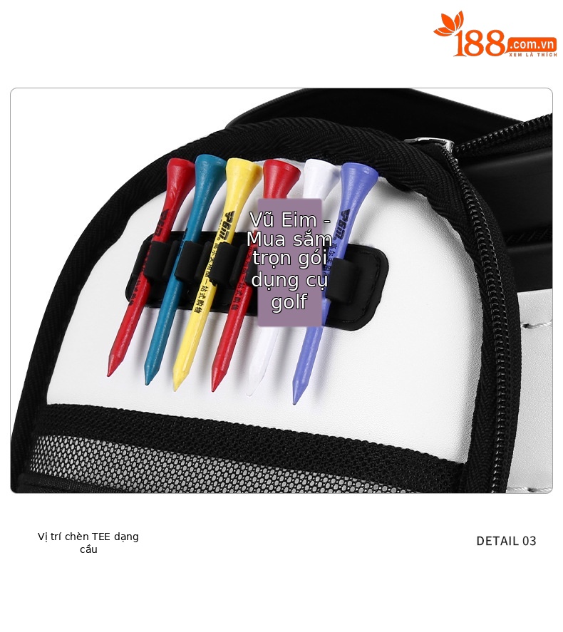 Túi golf PGM bốn bánh đẩy phẳng, thiết kế hoa thêu, kích thước 127×25×29 cm — Qb138-trắng (giao hàng che mưa), QB138-Đen (giao hàng che mưa) chi tiết 24