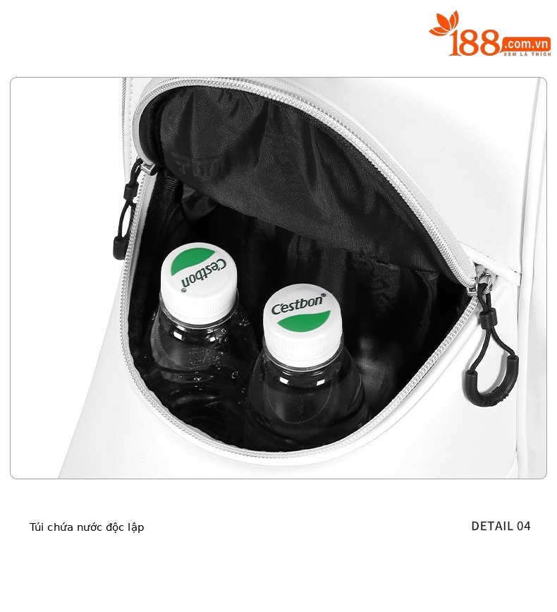 Túi golf PGM bốn bánh đẩy phẳng, thiết kế hoa thêu, kích thước 127×25×29 cm — Qb138-trắng (giao hàng che mưa), QB138-Đen (giao hàng che mưa) chi tiết 25