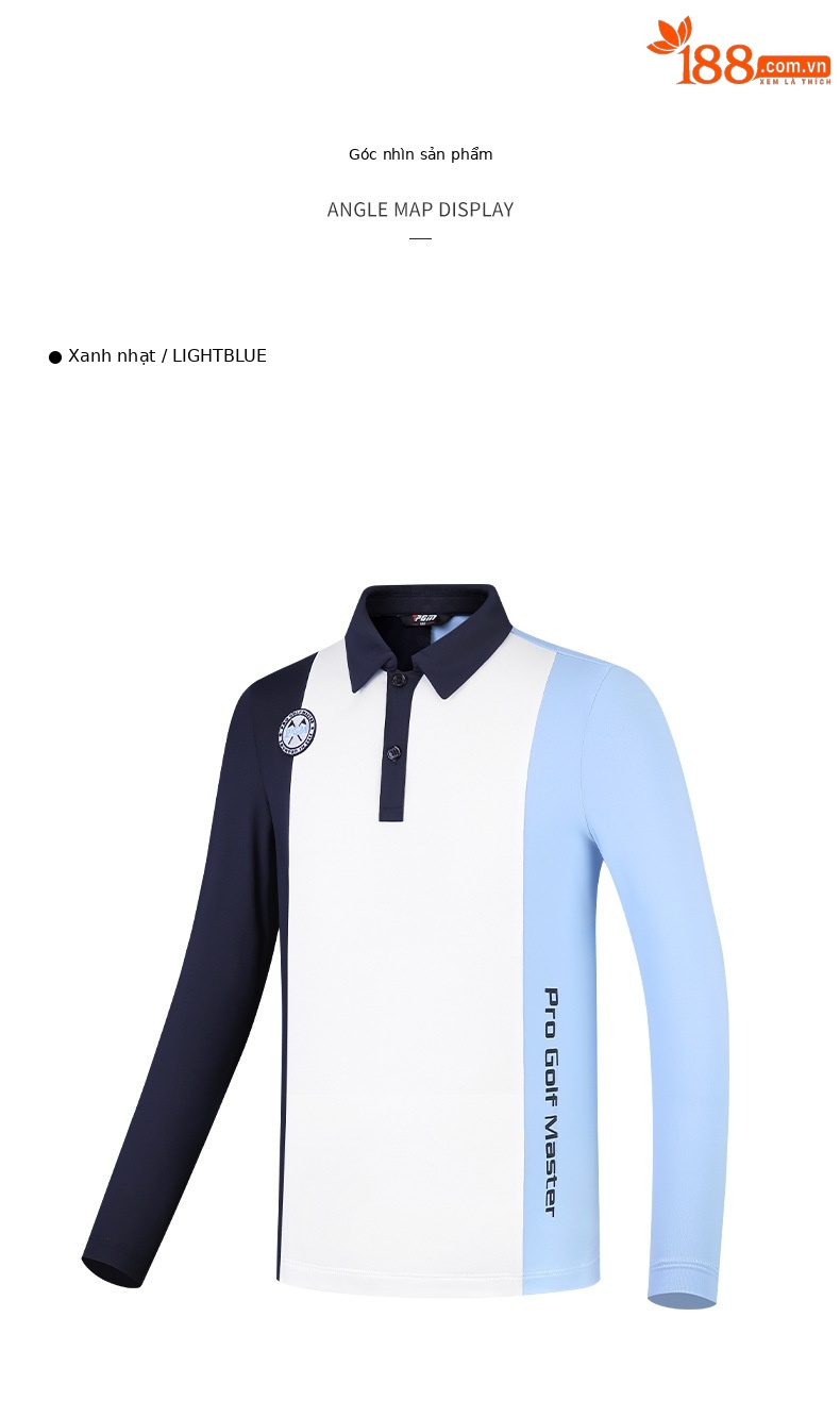 Áo thun dài tay golf trẻ em PGM – chất liệu polyester co giãn, ấm áp, thoải mái — YF493-màu xanh nhạt, YF493-màu xanh lá cây, YF493-màu đỏ chi tiết 12