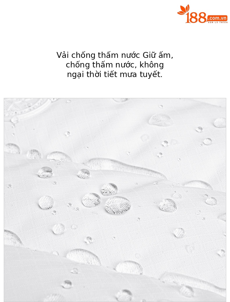 Áo khoác golf nam dài tay mùa đông lông vịt trắng dày thể thao cổ đứng — YF518-Áo khoác trắng, YF518-Áo khoác đen chi tiết 3
