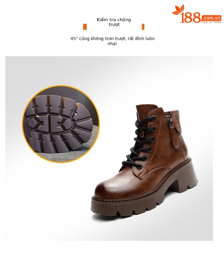 Boot Martin da nữ cổ thấp đế dày phong cách Anh quốc mùa thu đông — M2279-1 màu đen lót nhung, M2279 Màu cà phê lót một lớp, M2279-1 Màu cà phê lót nhung, M2279 màu đen một lớp bên trong chi tiết 3