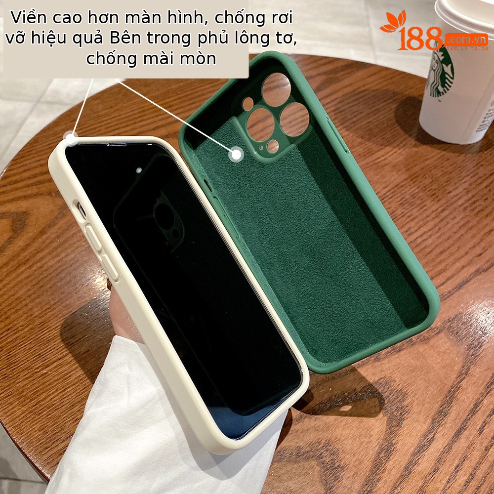 Ốp lưng iPhone 13/14 Pro Max silicon lỏng chống rơi 12 chiều đơn giản — Silicone màu trắng cổ, Graphite màu xám Silicone màu trơn, Khói xanh xám silicon màu trơn, Màu trắng hồng Silicone màu trơn