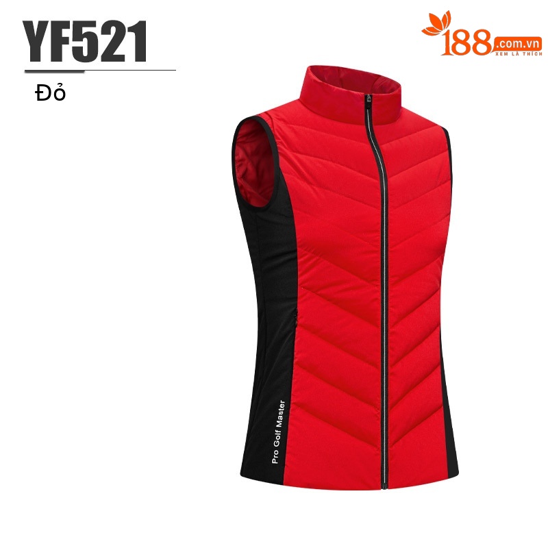 Áo gi lê lông vũ nữ golf PGM chống gió giữ ấm thu đông — YF521-màu đỏ, YF521-màu trắng
