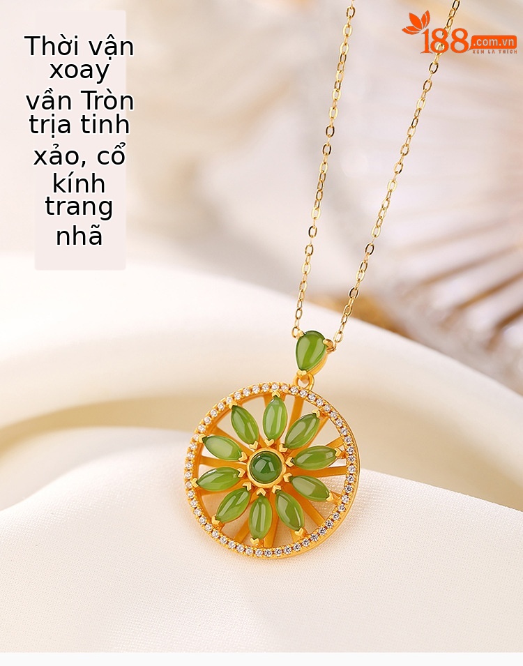 Mặt dây chuyền bạc S925 mạ vàng hình cối xay gió cổ điển phong cách cá tính — Mặt Dây chuyền đơn (không có dây chuyền) chi tiết 1