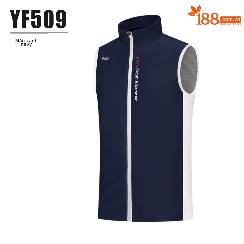 Áo ghi lê trẻ em chơi golf cổ đứng giữ ấm thu đông PGM — YF509-màu xanh nước biển, YF509-màu trắng, YF509-Đen