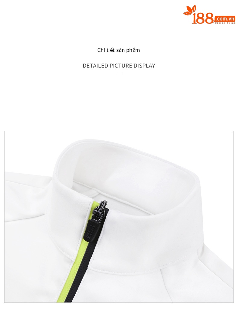 Áo ghi lê trẻ em chơi golf cổ đứng giữ ấm thu đông PGM — YF509-màu xanh nước biển, YF509-màu trắng, YF509-Đen chi tiết 21