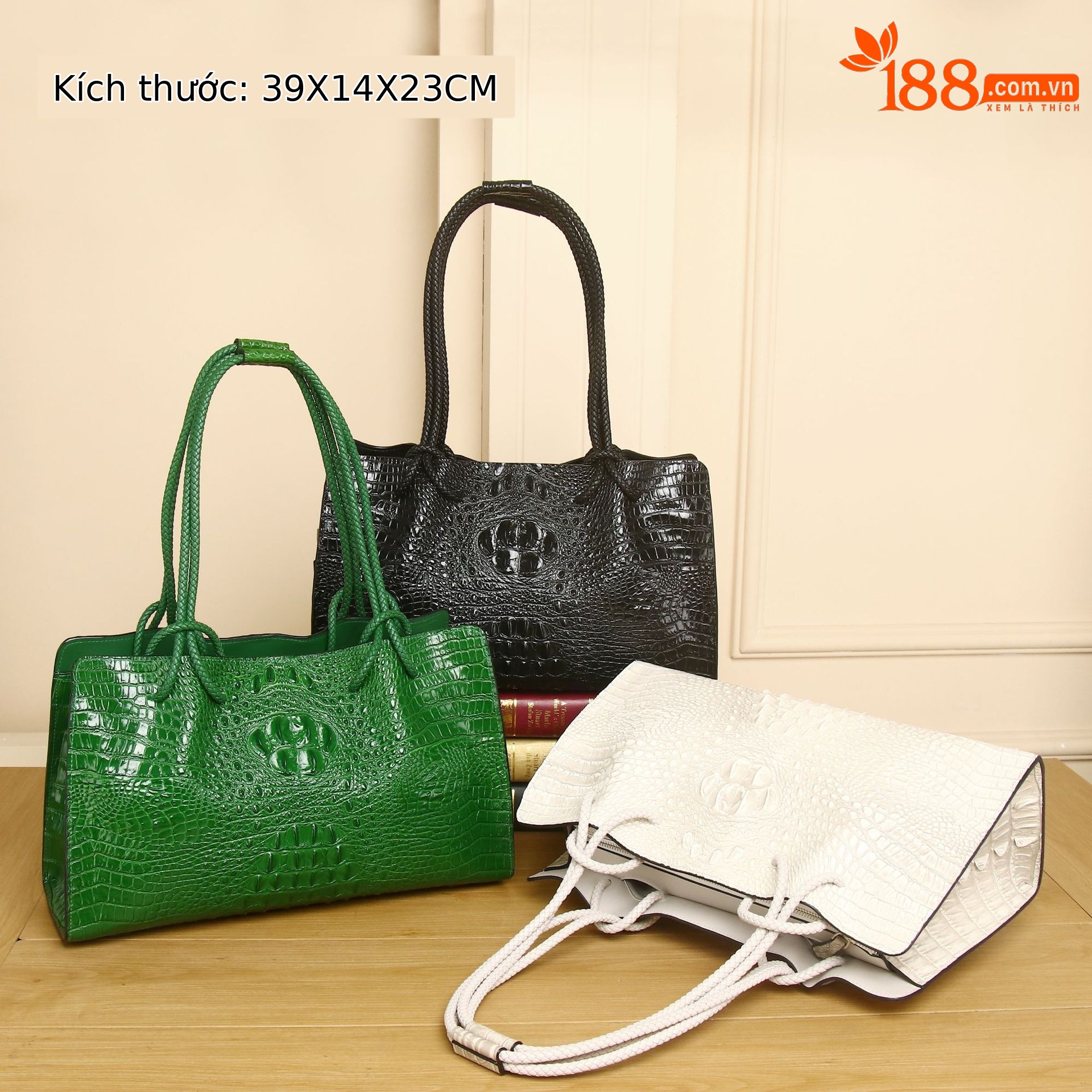 Túi tote nữ họa tiết cá sấu dung tích lớn, đeo chéo một vai thời trang chi tiết 1