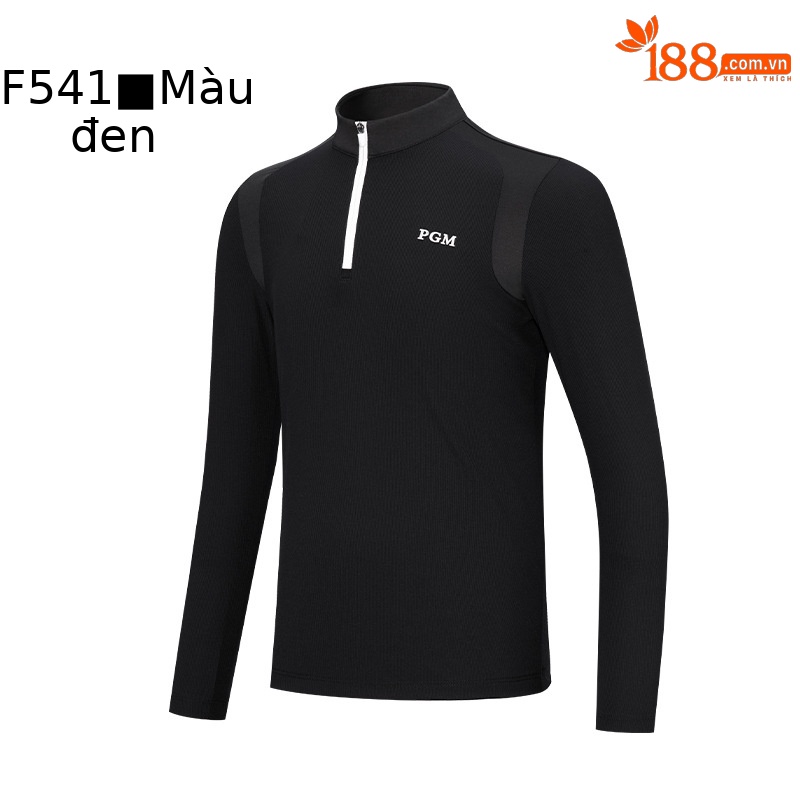 Áo khoác golf trẻ em dài tay cổ đứng khóa kéo PGM thu đông — YF541-Đen, YF541-màu trắng