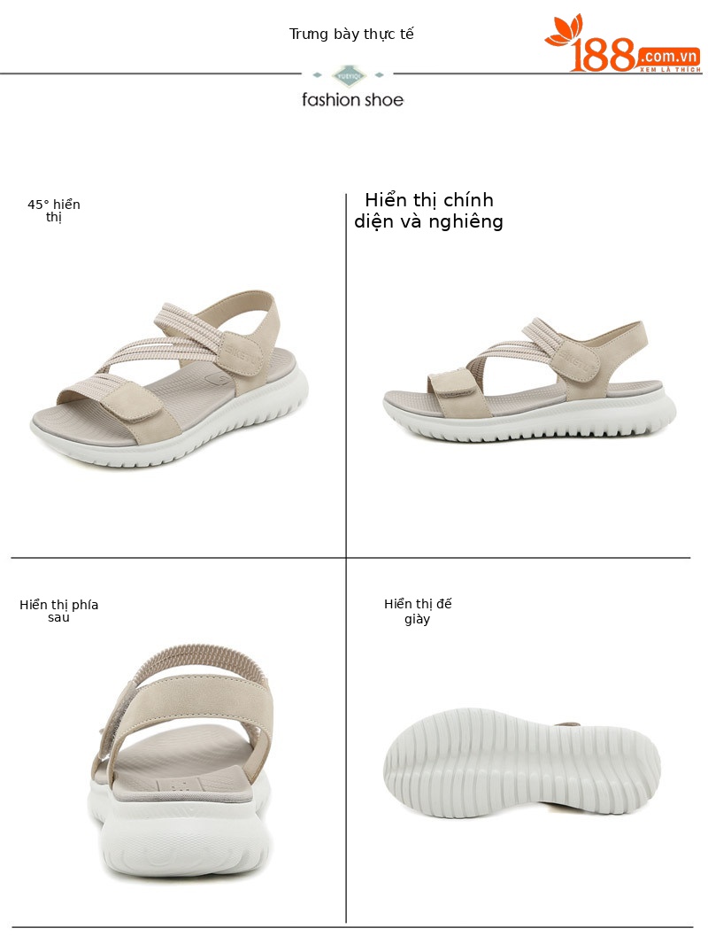Dép sandal nữ quai chữ V đế dày thể thao nhẹ, đàn hồi, size lớn — Màu đen, Màu xanh lam, Màu mơ chi tiết 40
