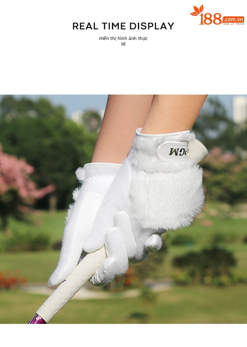 Găng tay golf nữ giữ ấm PGM lót nhung dày dặn — 17 chi tiết 7