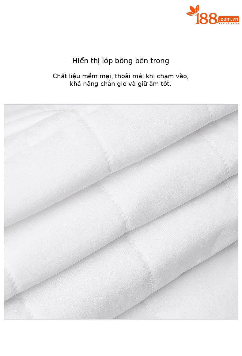 Áo khoác golf trẻ em PGM dáng dài lót bông giữ ấm, phối màu thời trang — YF508-màu đỏ, YF508-màu trắng chi tiết 3