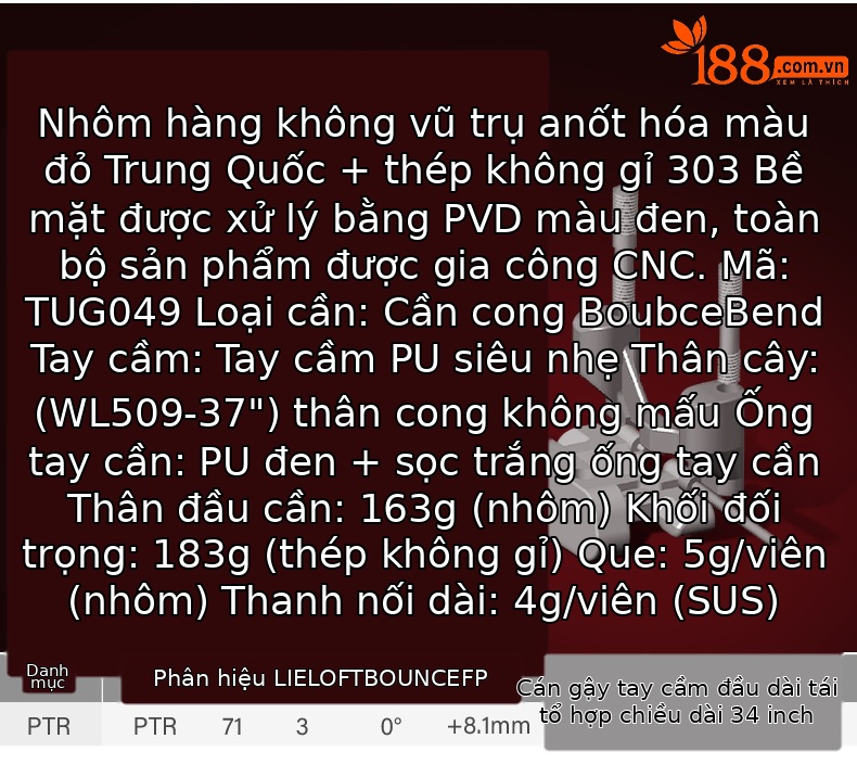 Gậy golf PGM YB-024 đầu biến dạng trọng tâm thấp, chiều dài 34 inch — TUG049-Đỏ đen chi tiết 3