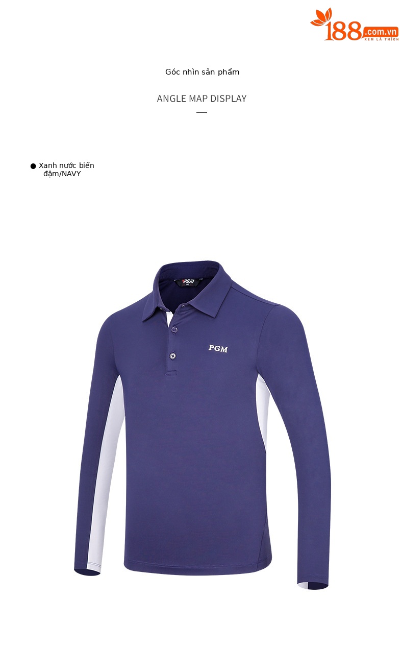Áo golf dài tay trẻ em PGM – áo thun thể thao bé trai thiết kế ve áo mềm mại — YF542-màu xanh nhạt, YF542-màu xanh nước biển, YF542-màu trắng chi tiết 11