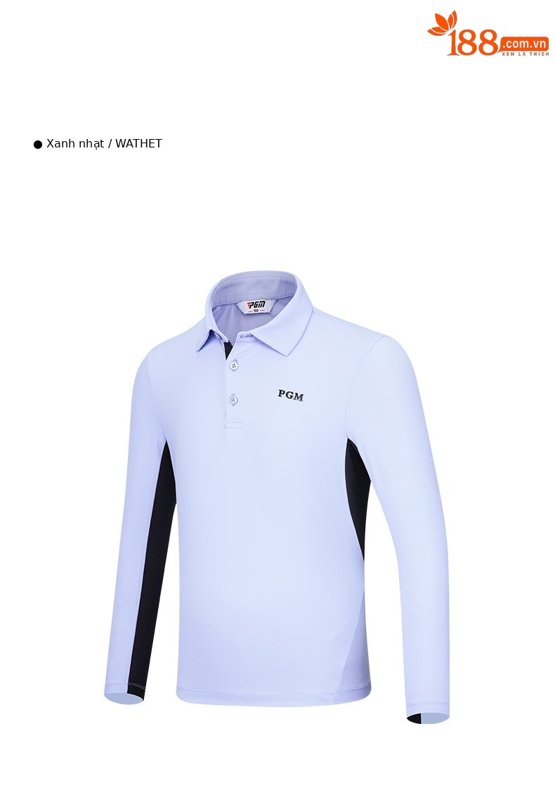 Áo golf dài tay trẻ em PGM – áo thun thể thao bé trai thiết kế ve áo mềm mại — YF542-màu xanh nhạt, YF542-màu xanh nước biển, YF542-màu trắng chi tiết 17