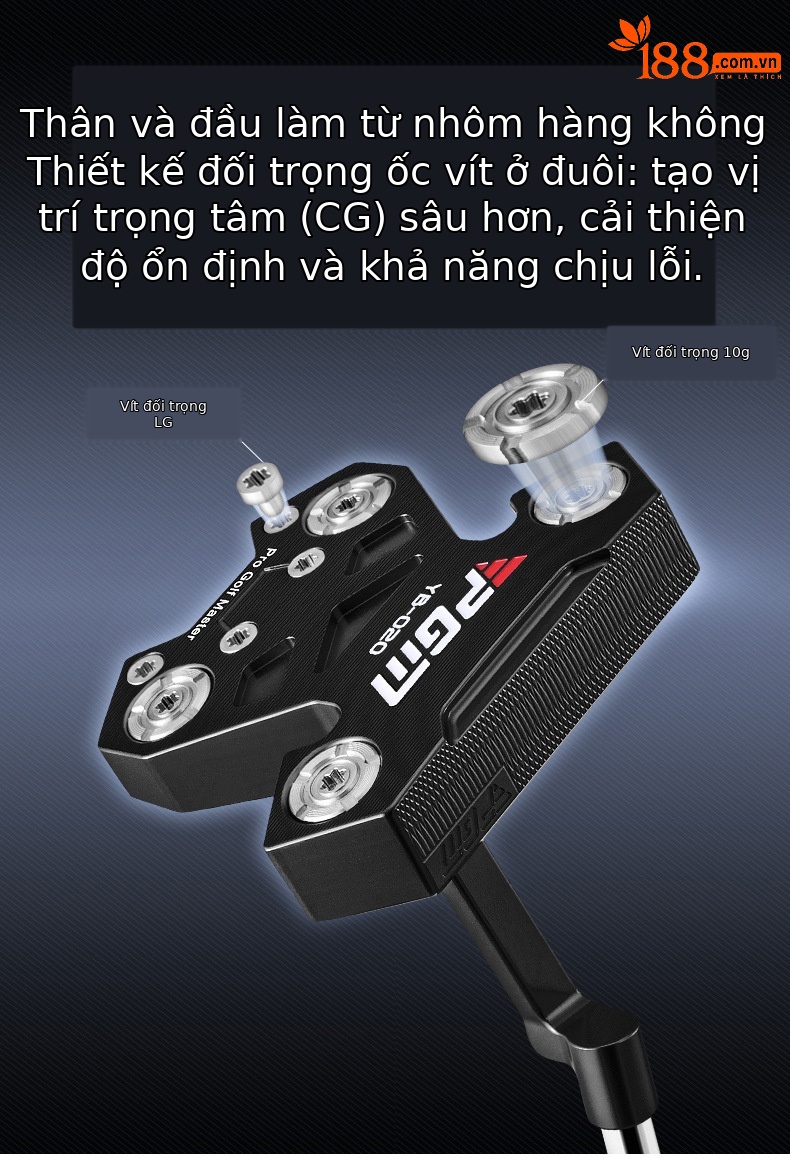 Gậy Golf Putter PGM Hàng không Dòng Nhôm Ổn định Trọng tâm Thấp Vật liệu Composite CNC — TUG046-Đen, TUG046-màu xanh, TUG046-màu đỏ chi tiết 5