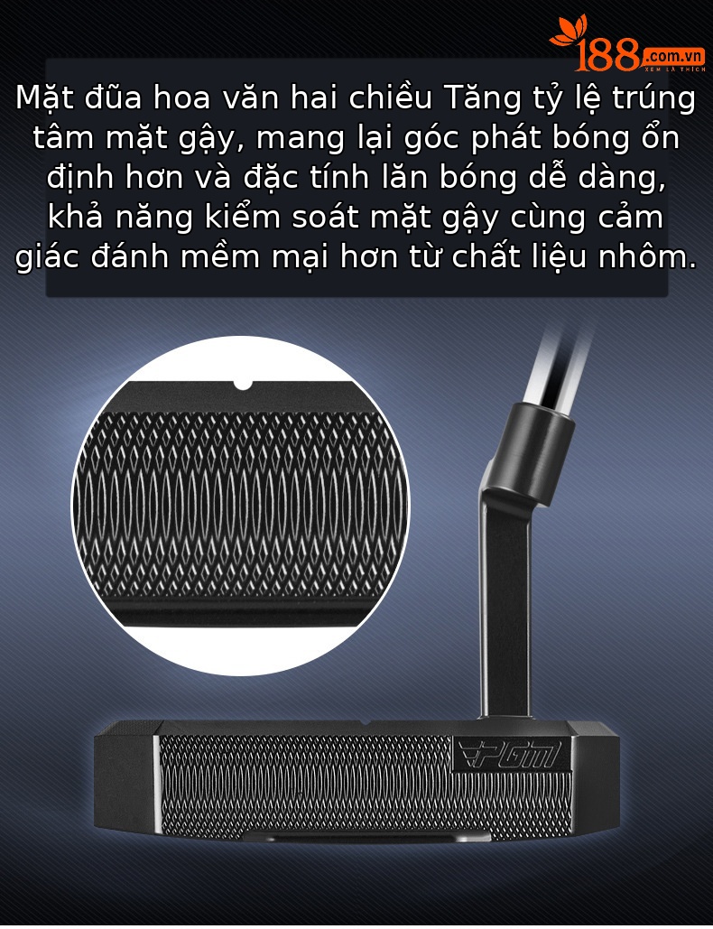 Gậy Golf Putter PGM Hàng không Dòng Nhôm Ổn định Trọng tâm Thấp Vật liệu Composite CNC — TUG046-Đen, TUG046-màu xanh, TUG046-màu đỏ chi tiết 6