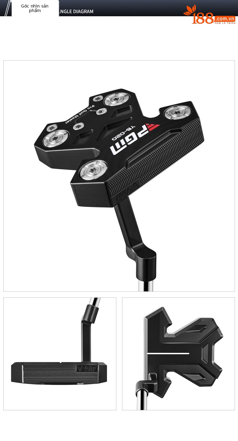 Gậy Golf Putter PGM Hàng không Dòng Nhôm Ổn định Trọng tâm Thấp Vật liệu Composite CNC — TUG046-Đen, TUG046-màu xanh, TUG046-màu đỏ chi tiết 15