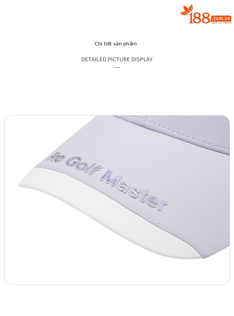 Mũ lưỡi trai golf nữ PGM chống nắng thoáng khí — MZ053-màu xanh nhạt, MZ053-màu tím nhạt, MZ053-màu xám nhạt chi tiết 19