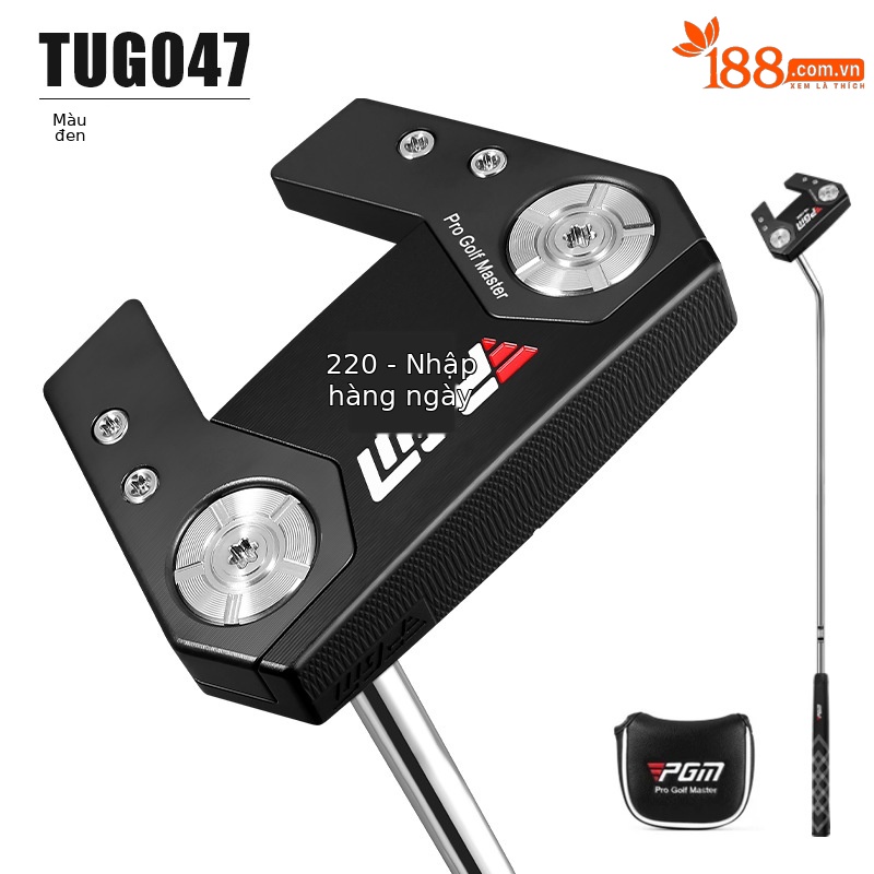 Gậy golf putter PGM dòng nhôm thiết kế đầu bò, cân bằng tốt, tỷ lệ chịu lỗi cao — TUG047-Đen, TUG047-màu xanh xám, TUG047-Đỏ đen