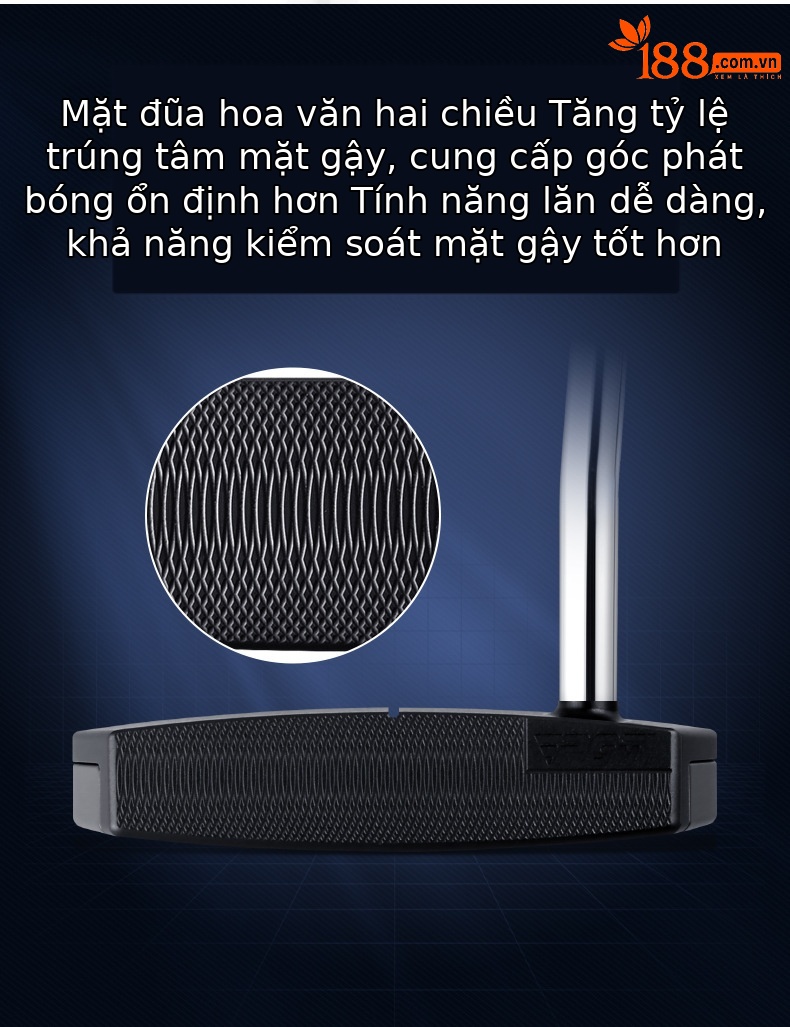 Gậy golf putter PGM dòng nhôm thiết kế đầu bò, cân bằng tốt, tỷ lệ chịu lỗi cao — TUG047-Đen, TUG047-màu xanh xám, TUG047-Đỏ đen chi tiết 5