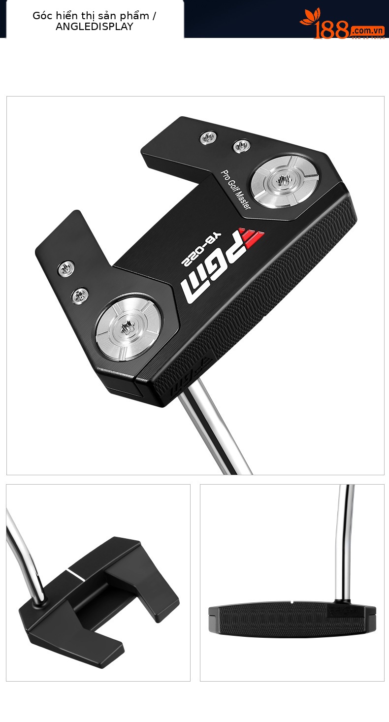Gậy golf putter PGM dòng nhôm thiết kế đầu bò, cân bằng tốt, tỷ lệ chịu lỗi cao — TUG047-Đen, TUG047-màu xanh xám, TUG047-Đỏ đen chi tiết 13