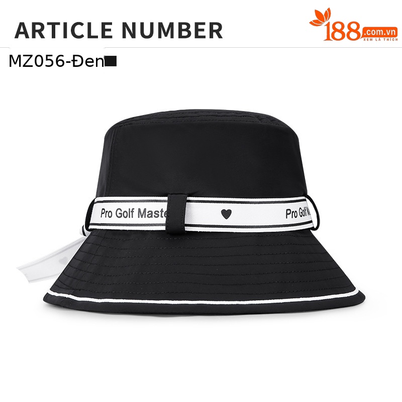 Mũ golf nữ thắt nơ kiểu ngư dân, vành rộng 7 cm, chống nắng, thoáng khí — MZ056-Màu đen, MZ056-màu hồng nhạt, MZ056-màu trắng