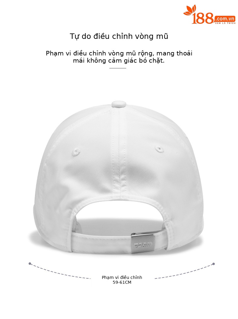 Mũ lưỡi trai nam chống nắng toàn mặt PGM vành rộng có thể thu gọn, thoáng khí — MZ054-màu trắng, MZ054-Màu đen, MZ054-màu xám chi tiết 5