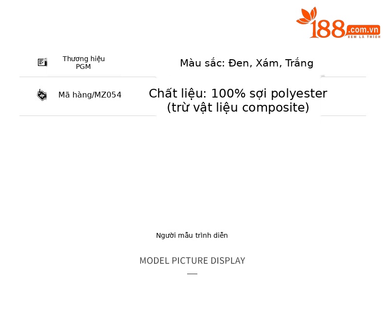 Mũ lưỡi trai nam chống nắng toàn mặt PGM vành rộng có thể thu gọn, thoáng khí — MZ054-màu trắng, MZ054-Màu đen, MZ054-màu xám chi tiết 7