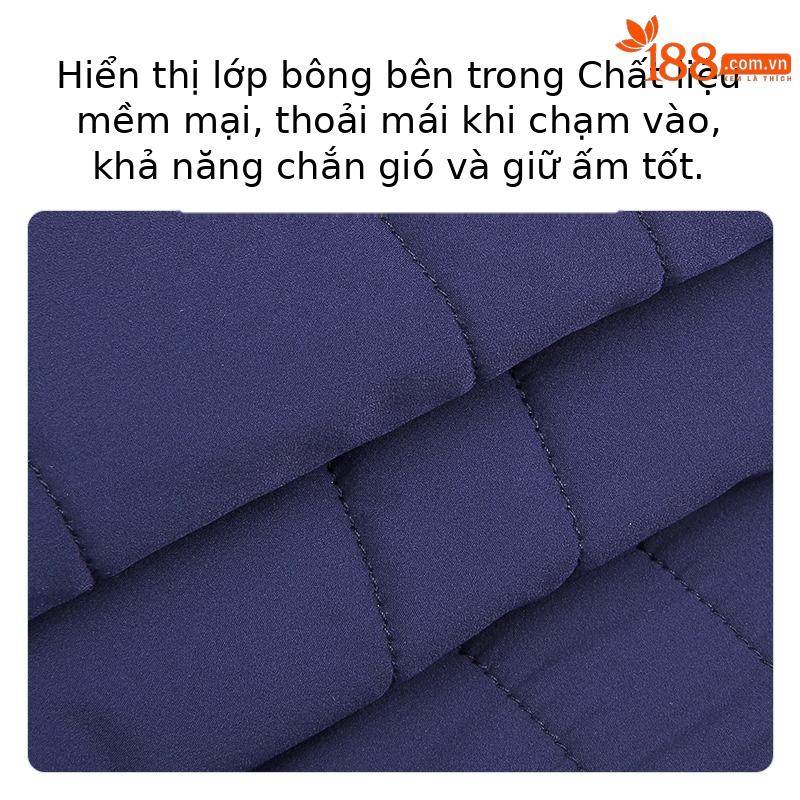 Áo khoác golf nữ chần bông giữ ấm phối màu tôn dáng — Yf514-xanh Navy Trắng [chần bông], Yf514-trắng Đen [chần bông]