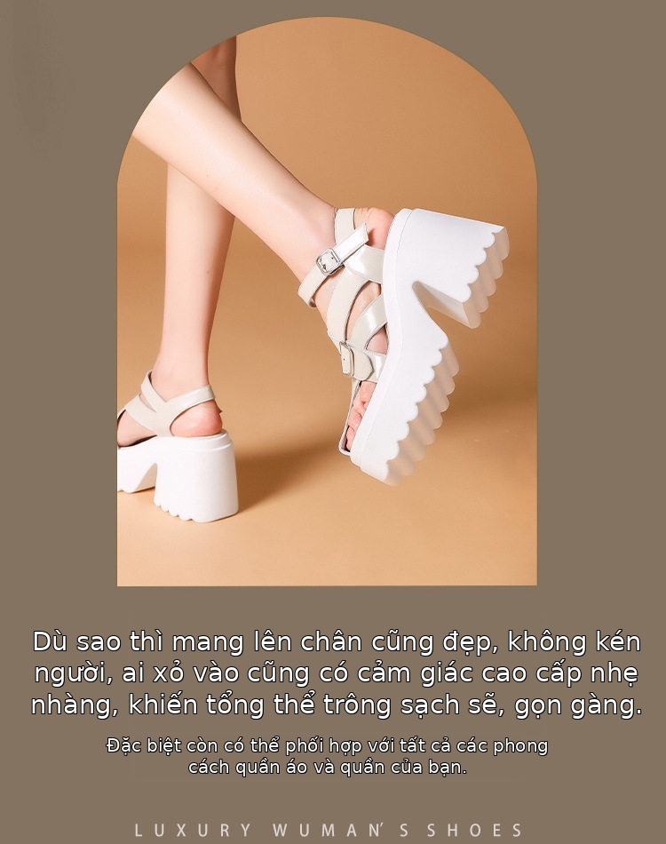Dép sandal nữ quai chữ V đế bệt mềm mại — Đen, Trắng sọc chi tiết 1
