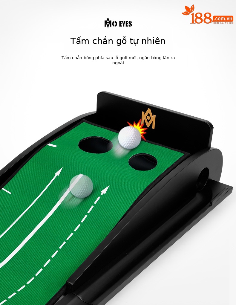 Bộ tập golf gỗ từ tính tự động hồi bóng 3m — [M22TL01] Máy tập thanh đẩy gỗ 3m chi tiết 3