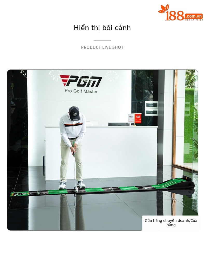 Bộ tập golf gỗ từ tính tự động hồi bóng 3m — [M22TL01] Máy tập thanh đẩy gỗ 3m chi tiết 5