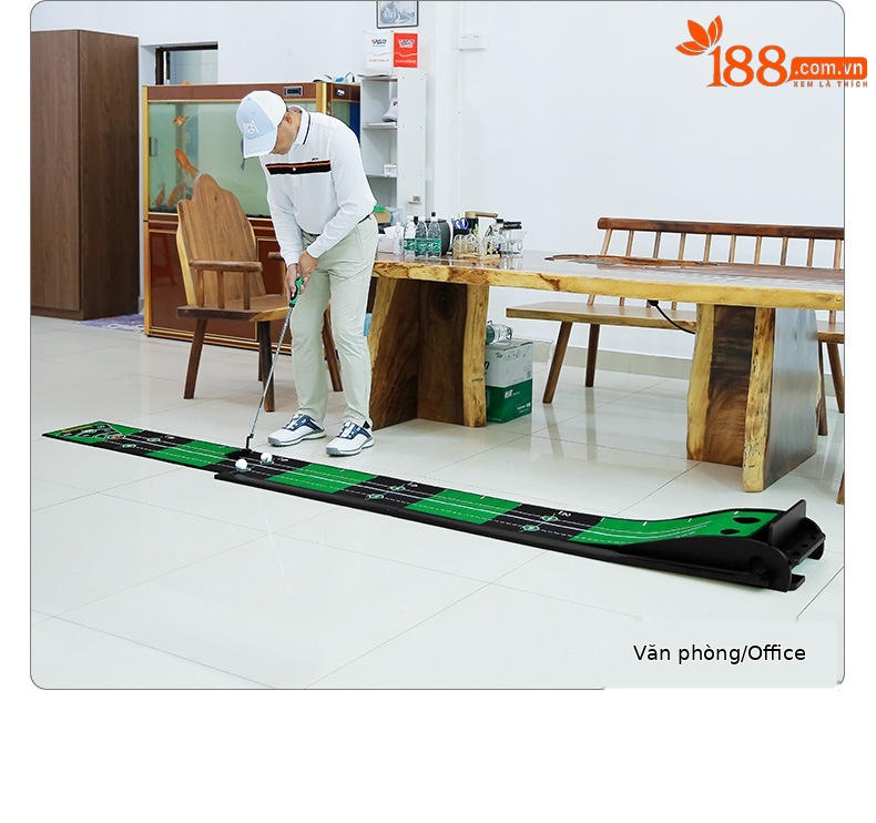 Bộ tập golf gỗ từ tính tự động hồi bóng 3m — [M22TL01] Máy tập thanh đẩy gỗ 3m chi tiết 6
