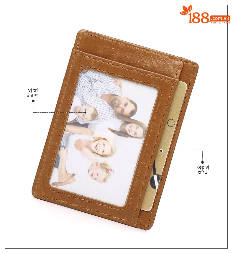Ví cầm tay nữ da bò chống trộm RFID, đựng thẻ tín dụng và airtag — Màu nâu vàng, Màu cà phê, Màu đen chi tiết 7