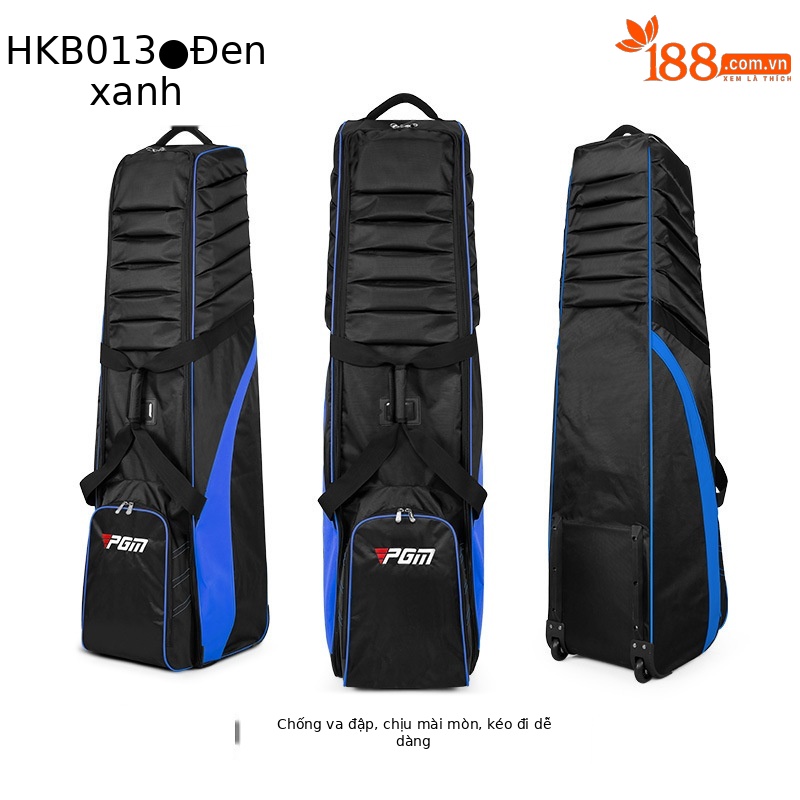 Túi vận chuyển golf hàng không PGM chống va chạm dày bông, kích thước 138x35x43 cm — Hkb013-xanh Đen [chống va chạm dày], HKB013-Cam Đen [chống va chạm dày], HKB013-Bạc Đen [chống va chạm dày]