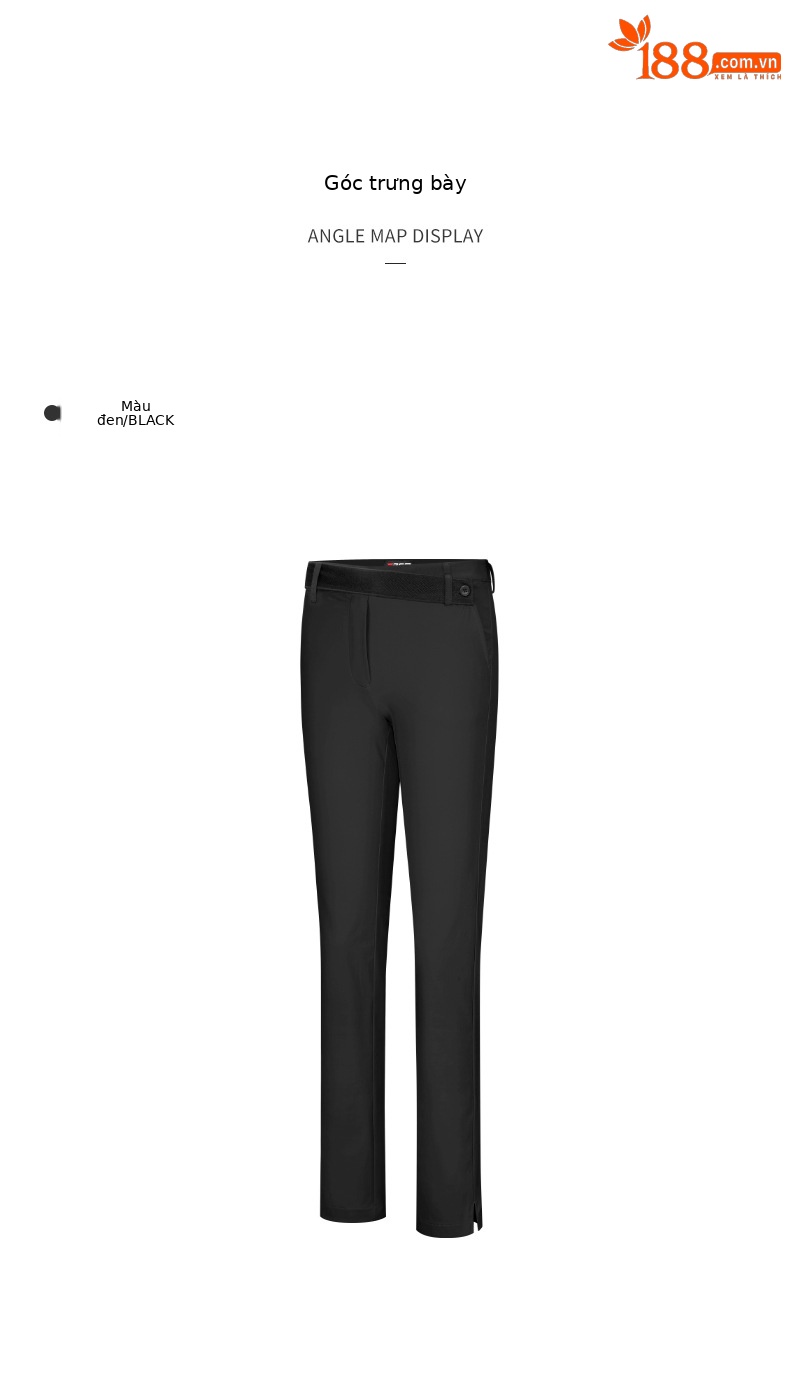 Quần golf nữ dài tôn dáng PGM co giãn cao thắt lưng lưới — KUZ145-màu trắng, KUZ145-Kaki, KUZ145-Màu đen chi tiết 12