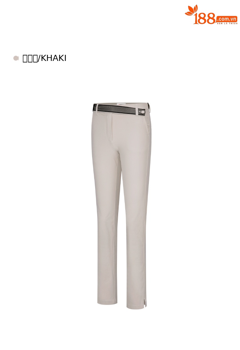 Quần golf nữ dài tôn dáng PGM co giãn cao thắt lưng lưới — KUZ145-màu trắng, KUZ145-Kaki, KUZ145-Màu đen chi tiết 18