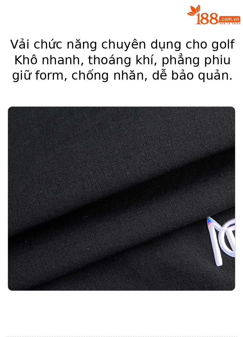 Quần short golf nữ PGM cạp cao ống đứng thể thao mùa hè — KUZ148-Đen, KUZ148-Kaki, KUZ148-màu trắng chi tiết 3