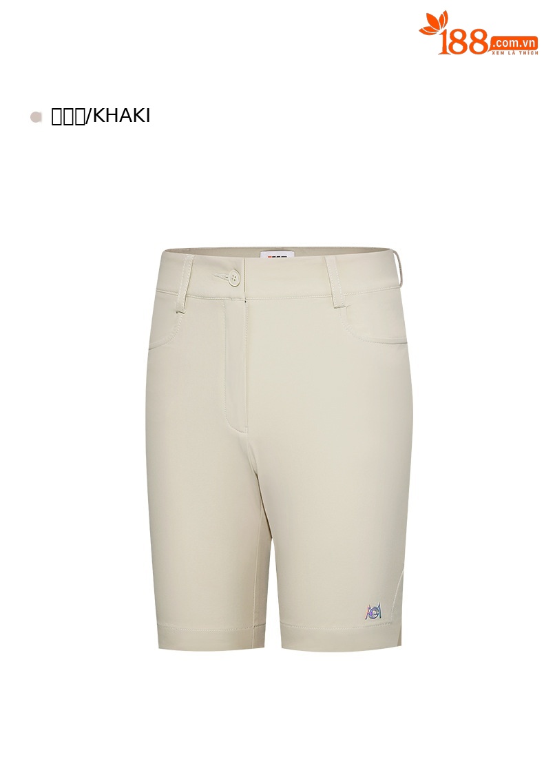 Quần short golf nữ PGM cạp cao ống đứng thể thao mùa hè — KUZ148-Đen, KUZ148-Kaki, KUZ148-màu trắng chi tiết 18