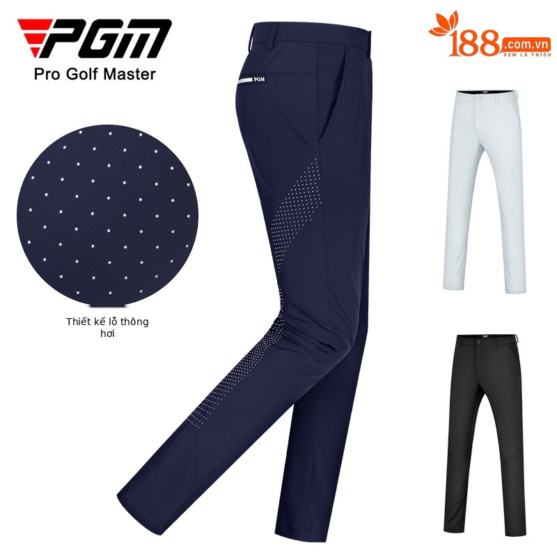 Quần golf nam PGM dài co giãn thoáng khí mùa hè — KUZ153-màu xanh hải quân, KUZ153-Đen, KUZ153-màu xám