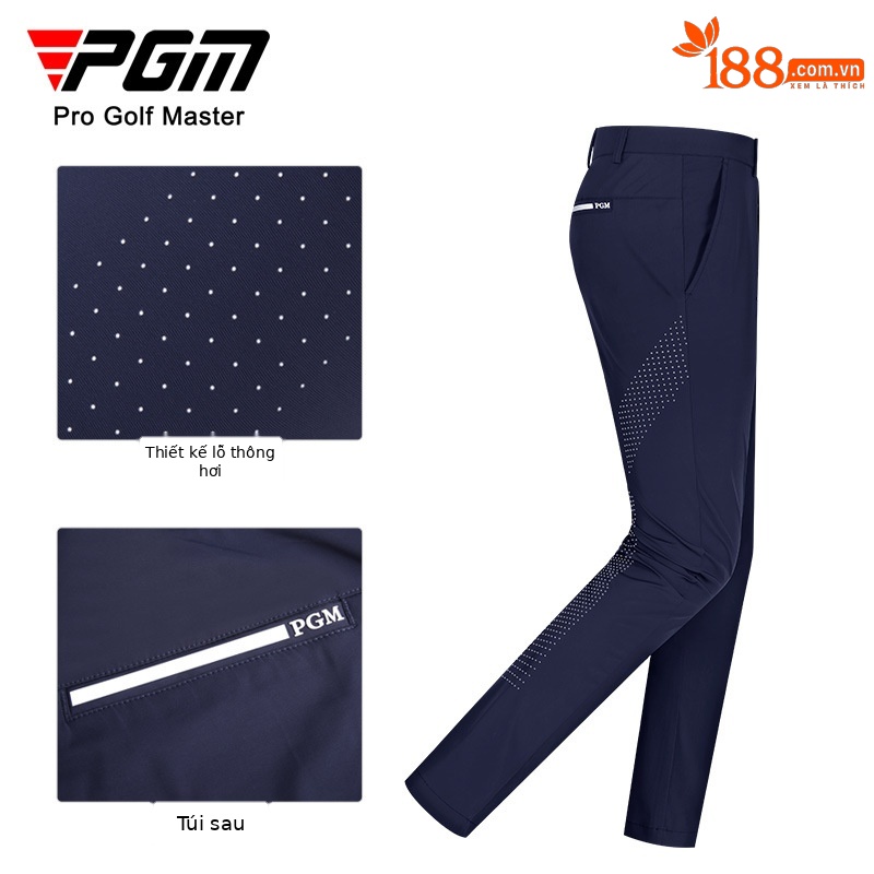 Quần golf nam PGM dài co giãn thoáng khí mùa hè — KUZ153-màu xanh hải quân, KUZ153-Đen, KUZ153-màu xám