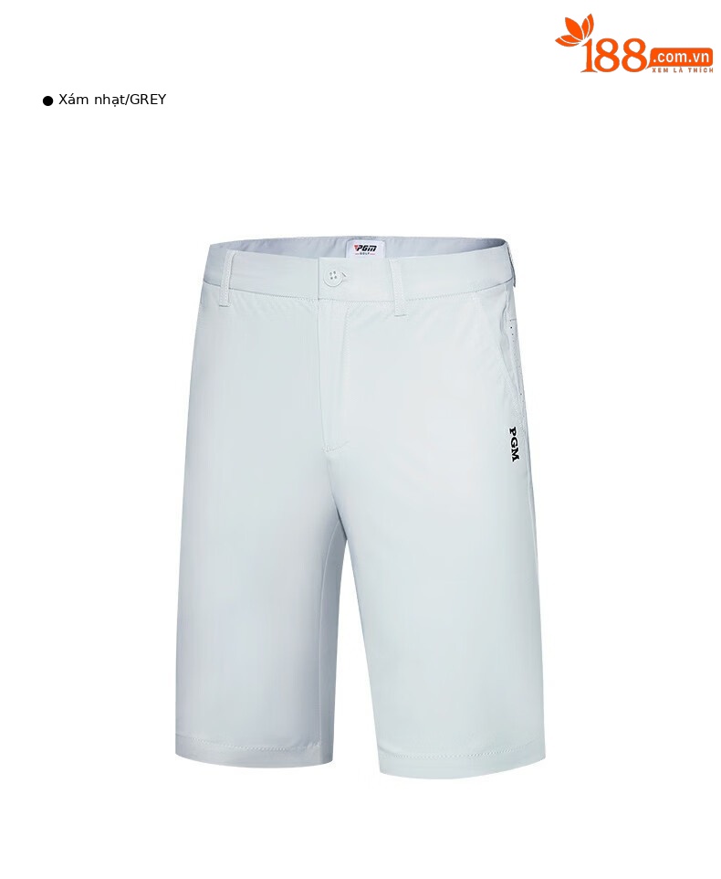 Quần short golf nam PGM vải co giãn thoáng khí — KUZ152-Màu đen, KUZ152-màu xanh hải quân, KUZ152-Màu xám nhạt chi tiết 13