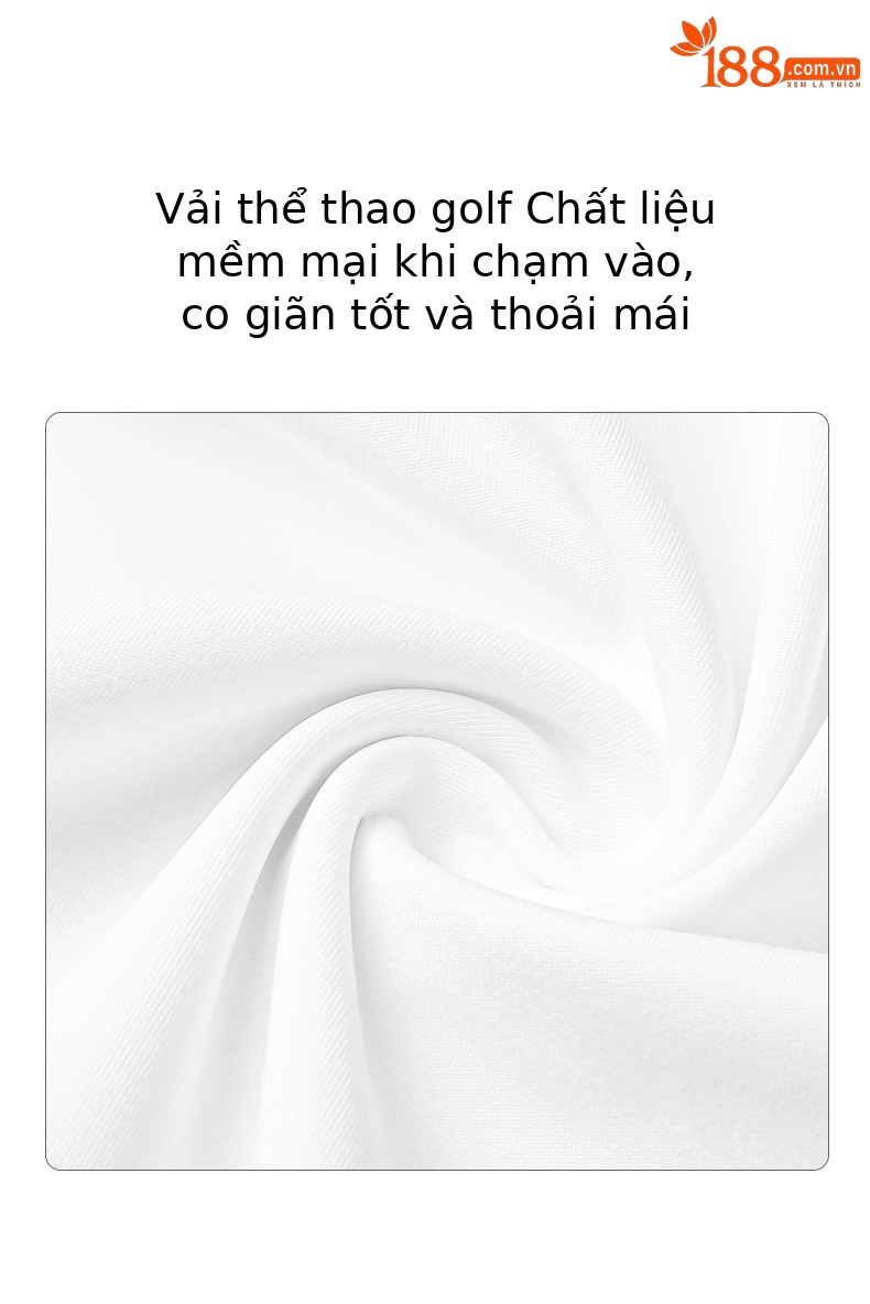 Áo thun golf nữ ngắn tay vải chức năng phối màu tôn dáng — YF558-màu xanh, YF558-màu trắng, YF558-màu hồng chi tiết 3