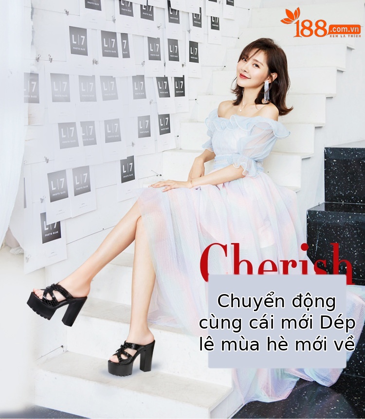 Dép sandal nữ đế xuồng cao 14 cm, mũi hở, quai ngang, platform dày, mùa hè 2025 — Màu đen, Màu trắng chi tiết 1