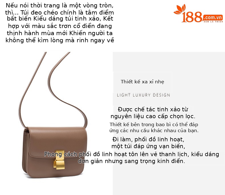 Túi đeo chéo hình hộp đậu phụ dáng vuông nhỏ phong cách sang trọng — Màu hồng, Màu đen, Trắng be, Màu mơ chi tiết 30