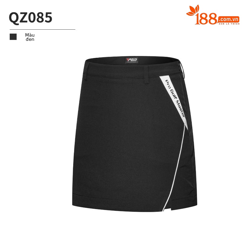 Váy golf thể thao nữ PGM hè thoáng khí có quần legging trong — Qz085-màu Đen, QZ085 - Kaki, Qz085-màu Trắng