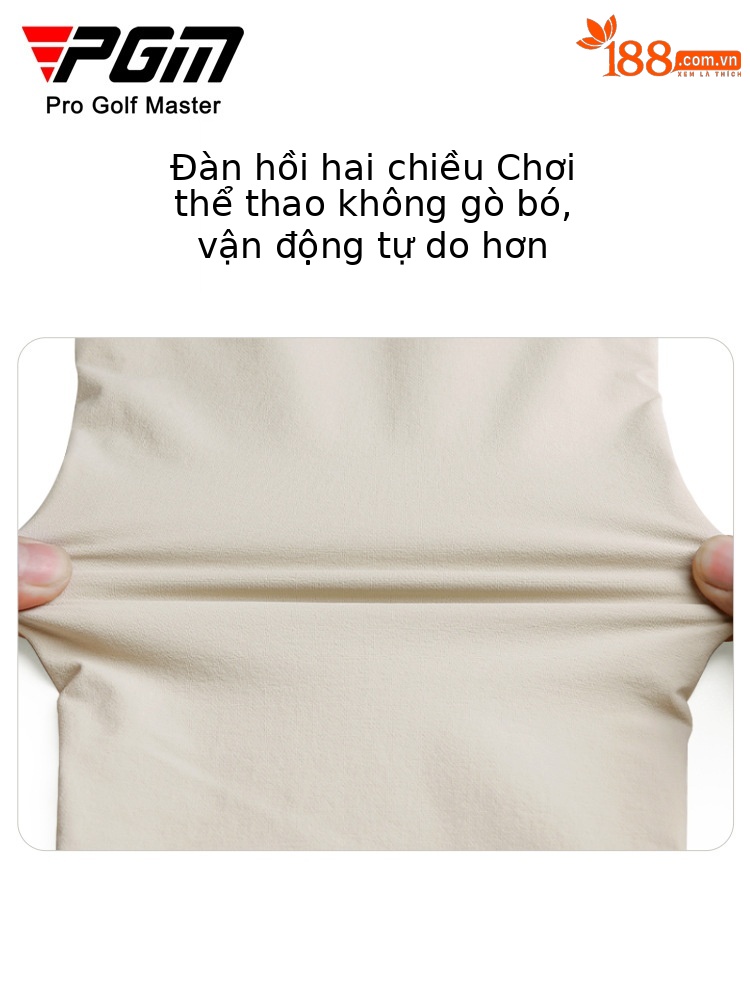 Quần golf dài nữ PGM thoáng khí, có đường viền màu sắc, phong cách thể thao — KUZ147-Đen, KUZ147-Kaki, KUZ147-màu trắng