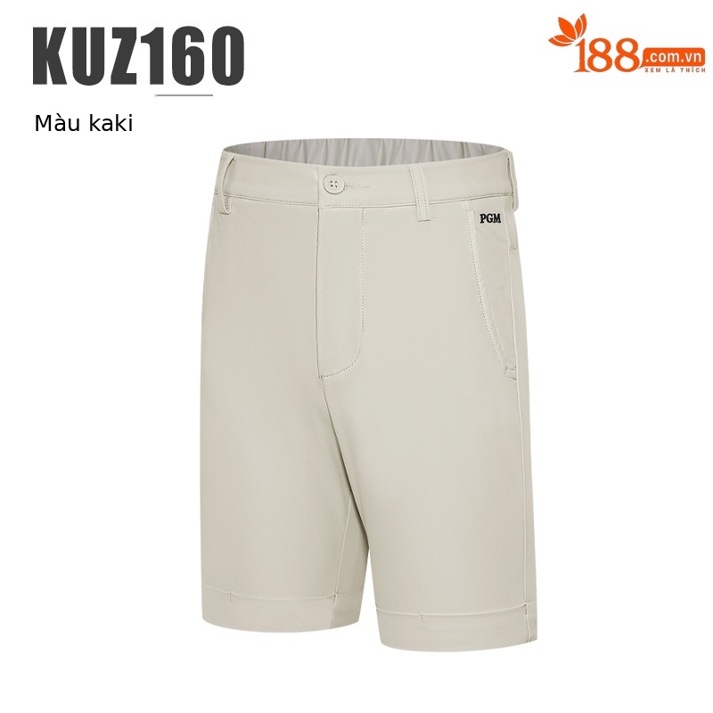 Quần thể thao nam Golf dáng cổ điển, thun lưng co giãn, thoáng mát mùa hè — KUZ160-Kaki, KUZ160-Màu đen, KUZ160-màu trắng