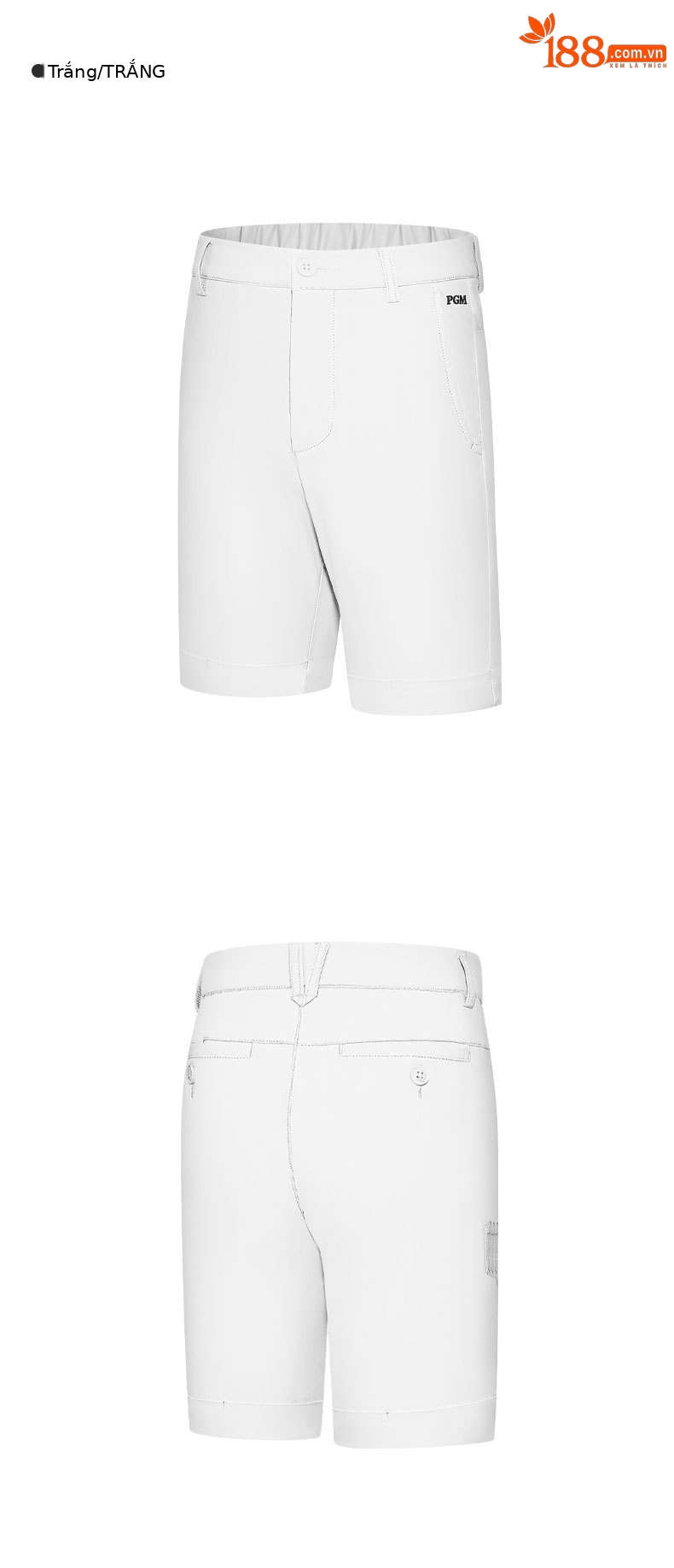 Quần thể thao nam Golf dáng cổ điển, thun lưng co giãn, thoáng mát mùa hè — KUZ160-Kaki, KUZ160-Màu đen, KUZ160-màu trắng chi tiết 14