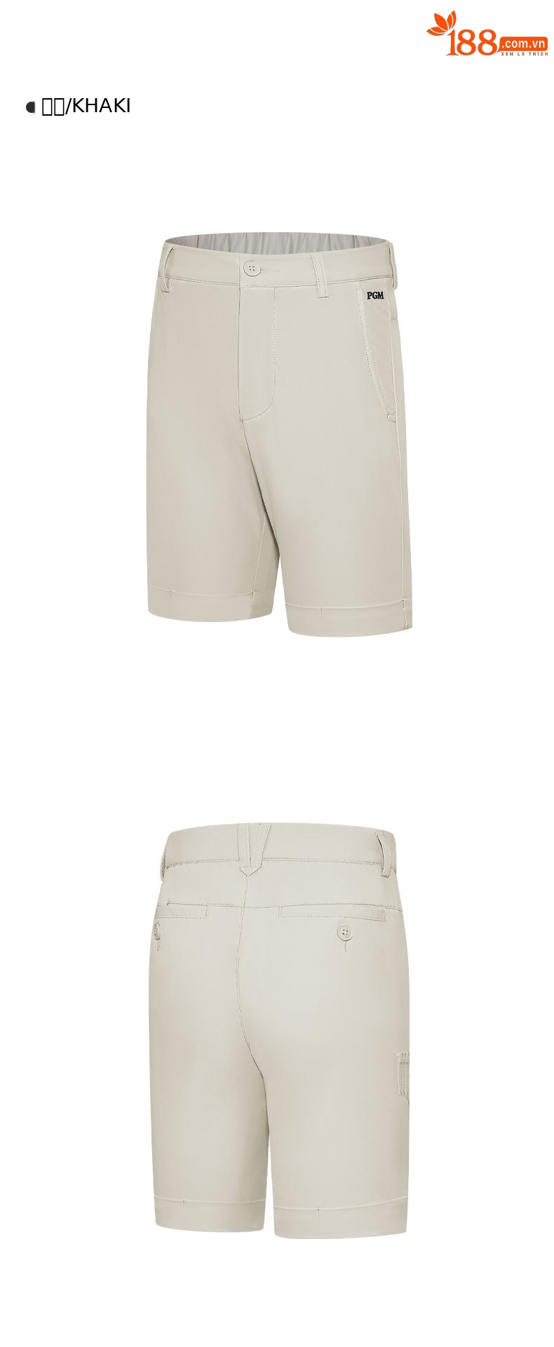 Quần thể thao nam Golf dáng cổ điển, thun lưng co giãn, thoáng mát mùa hè — KUZ160-Kaki, KUZ160-Màu đen, KUZ160-màu trắng chi tiết 16
